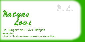 matyas lovi business card